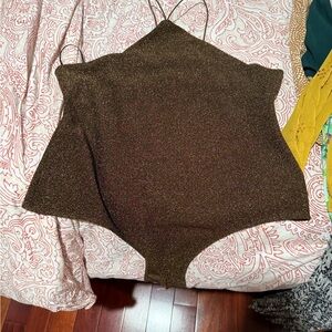 H&M Rich Brown body suit